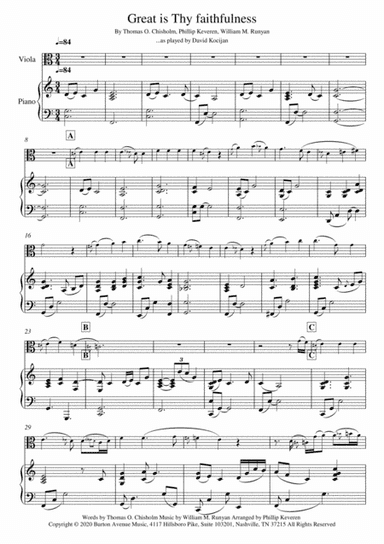 Great Is Thy Faithfulness (arr. David Kocijan)