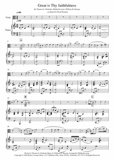 Great Is Thy Faithfulness (arr. David Kocijan)