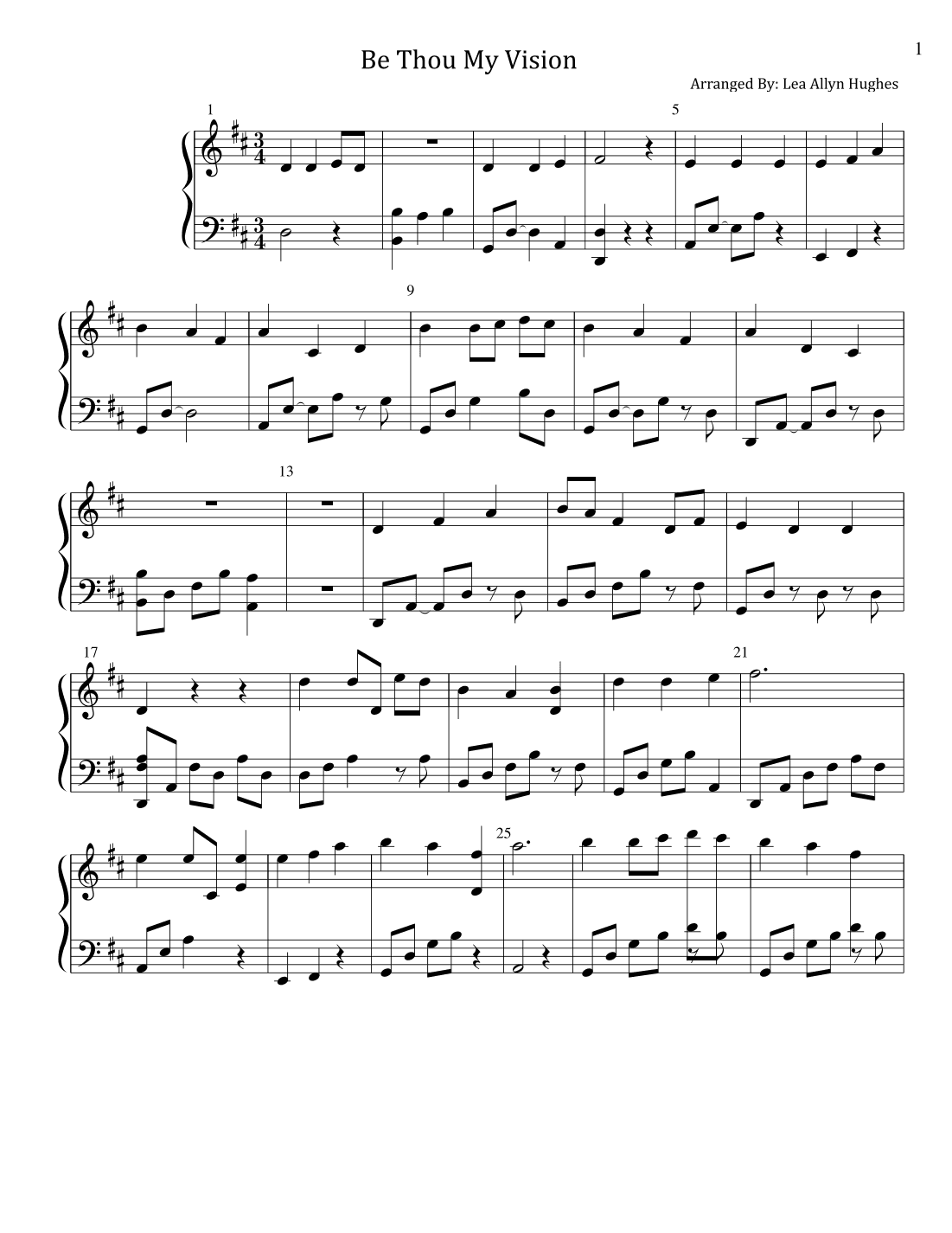 Be Thou My Vision (arr. Lea Allyn Hughes)