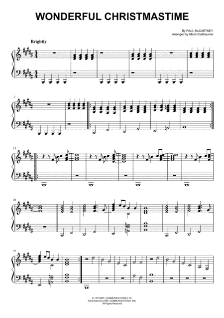Wonderful Christmastime (arr. Mario Stallbaumer)