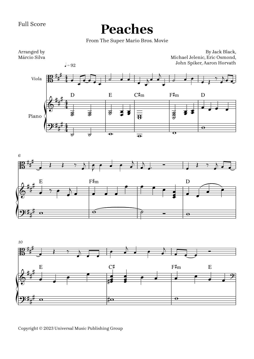 Peaches (arr. Márcio Silva)