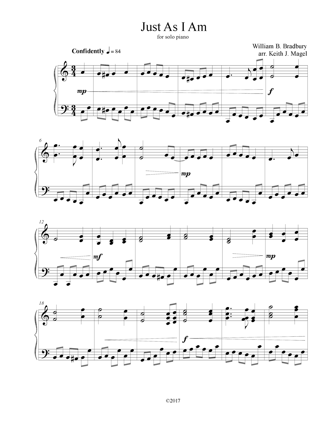 Just As I Am (arr. Keith James)