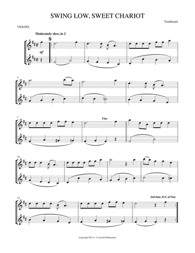 Swing Low, Sweet Chariot (arr. Mark Phillips)