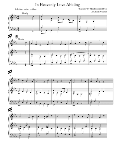 In Heavenly Love Abiding (arr. Faith Winston)