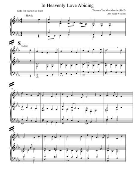 In Heavenly Love Abiding (arr. Faith Winston)