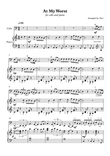 At My Worst (arr. Neo)