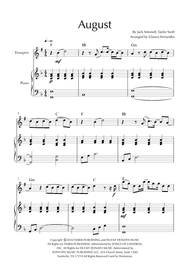 August (arr. Glauco Fernandes)