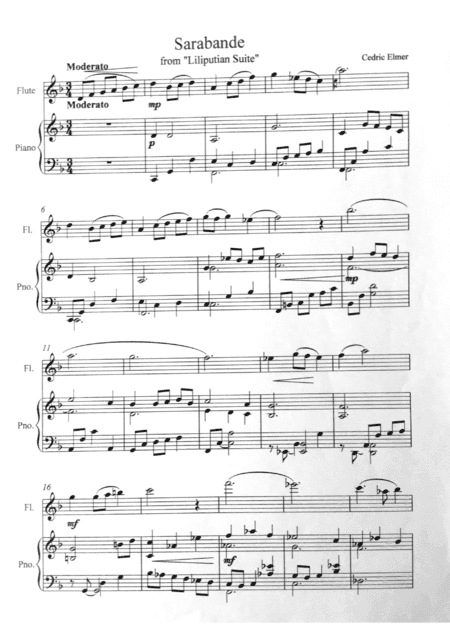 Sarabande for Flute and Piano from Lilliputian Suite