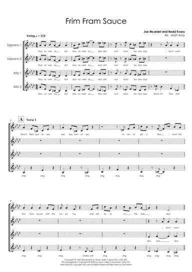 The Frim Fram Sauce (arr. Matt Amy)
