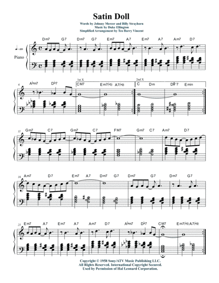 Satin Doll (arr. Teo Barry Vincent)