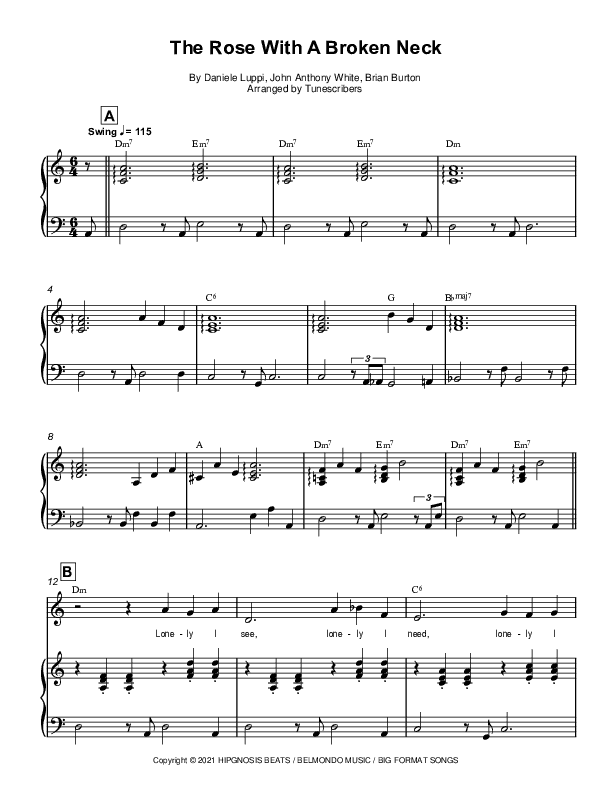 The Rose With A Broken Neck (arr. Tunescribers)