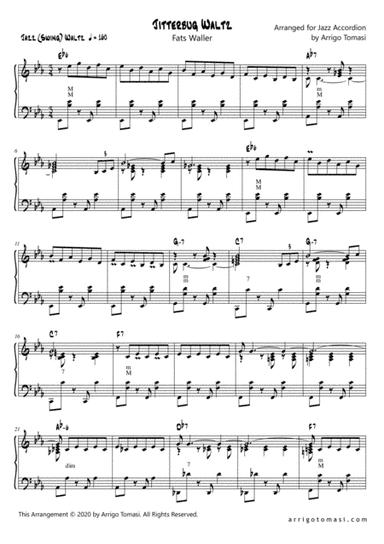 Jitterbug Waltz (Jazz Accordion) (arr. Arrigo Tomasi)
