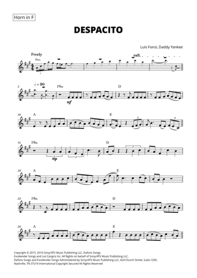 Despacito (arr. Cadenza Editions)