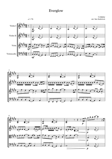 Everglow (arr. Ian Anderson)