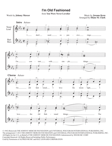 I'm Old Fashioned (arr. Diane M. Clark)