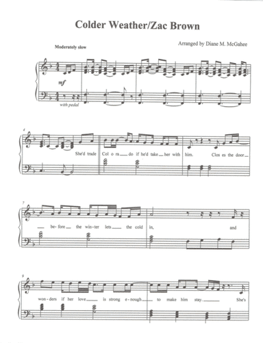 Colder Weather (arr. Diane M. McGahee)