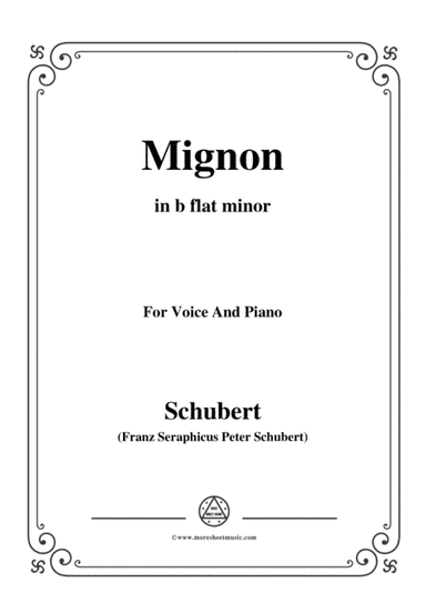 Schubert-Mignon II,D.727,in b flat minor,for Voice&Piano (arr. MSM)