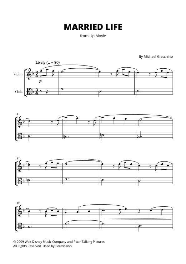 Married Life (arr. Cadenza Editions)