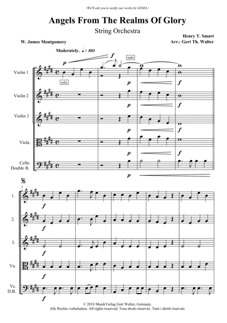 Angels From The Realms Of Glory (arr. Gert Th. Walter)