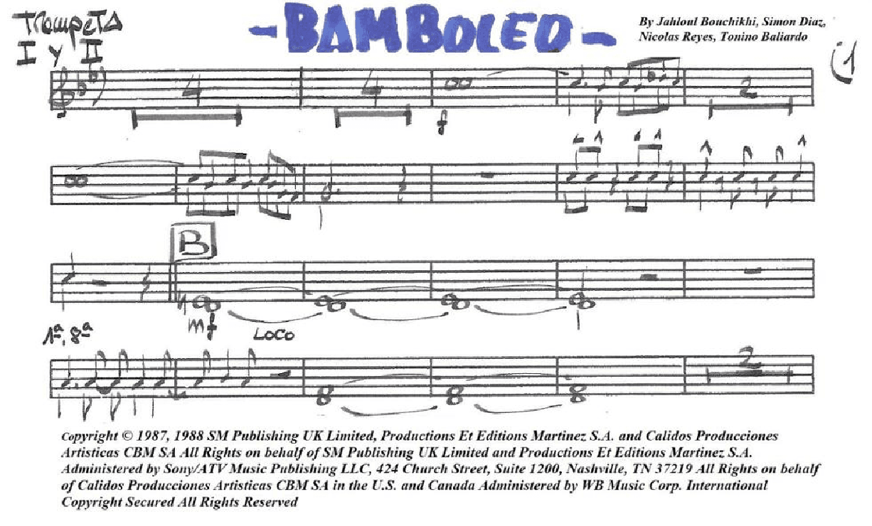 Bamboleo - Score Only (arr. juan carlos esteve / Gran Coda)