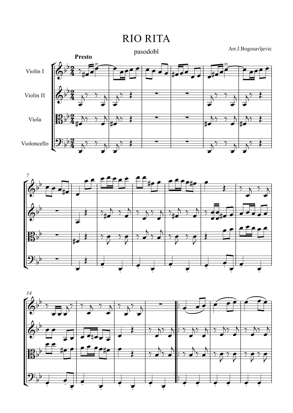 Rio rita - pasodobl (arr. Jovan Bogosavljević)