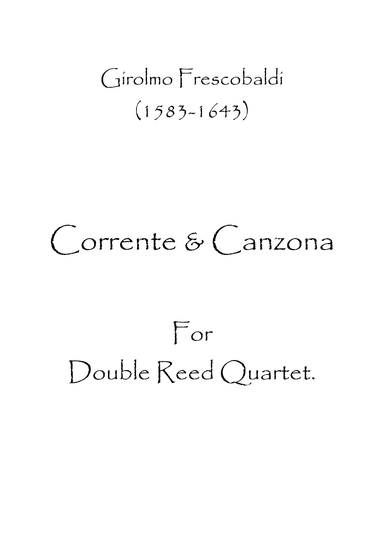 Corrente & Canzona (arr. Spencer Bundy)