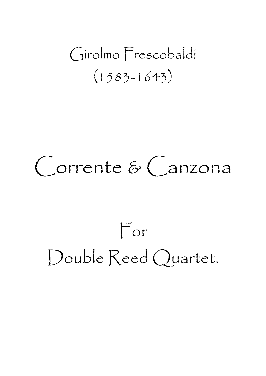 Corrente & Canzona (arr. Spencer Bundy)