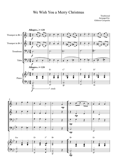 We Wish You a Merry Christmas (arr. Gildson Cerqueira)