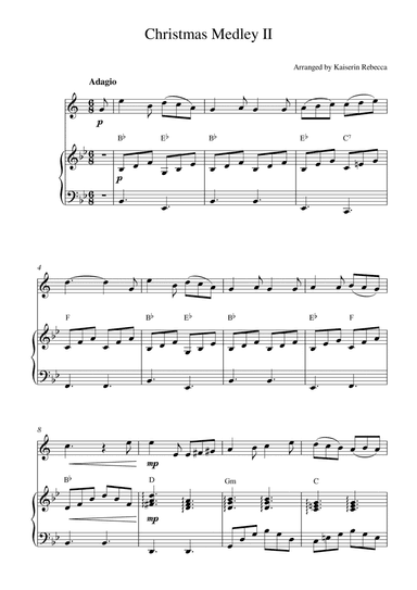 Christmas Medley II (for tenor saxophone solo and piano accompaniment) (arr. Kaiserin Rebecca)