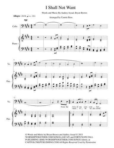 I Shall Not Want (arr. Connie Boss)