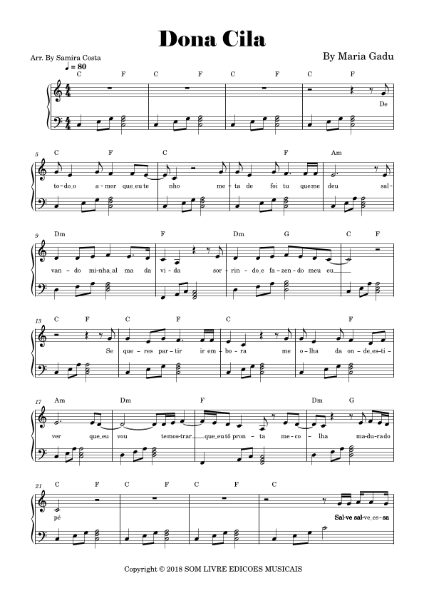 Dona Cila (arr. Samira Costa)