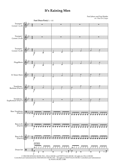 It's Raining Men (arr. Paul De Cinque)
