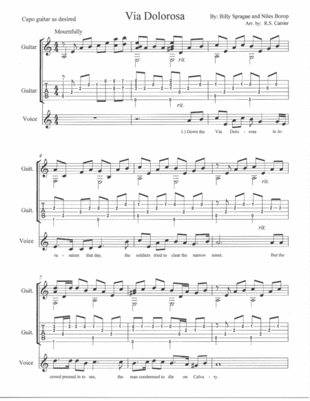 Via Dolorosa (arr. Billy Sprague, Niles Borop)