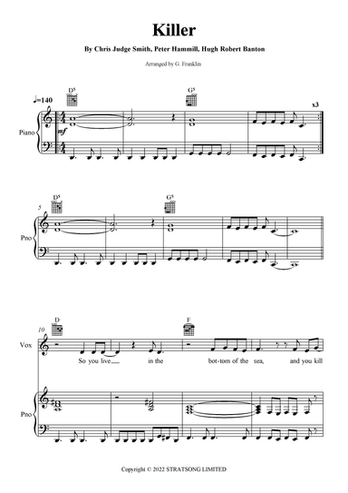 Killer (arr. G. Franklin)