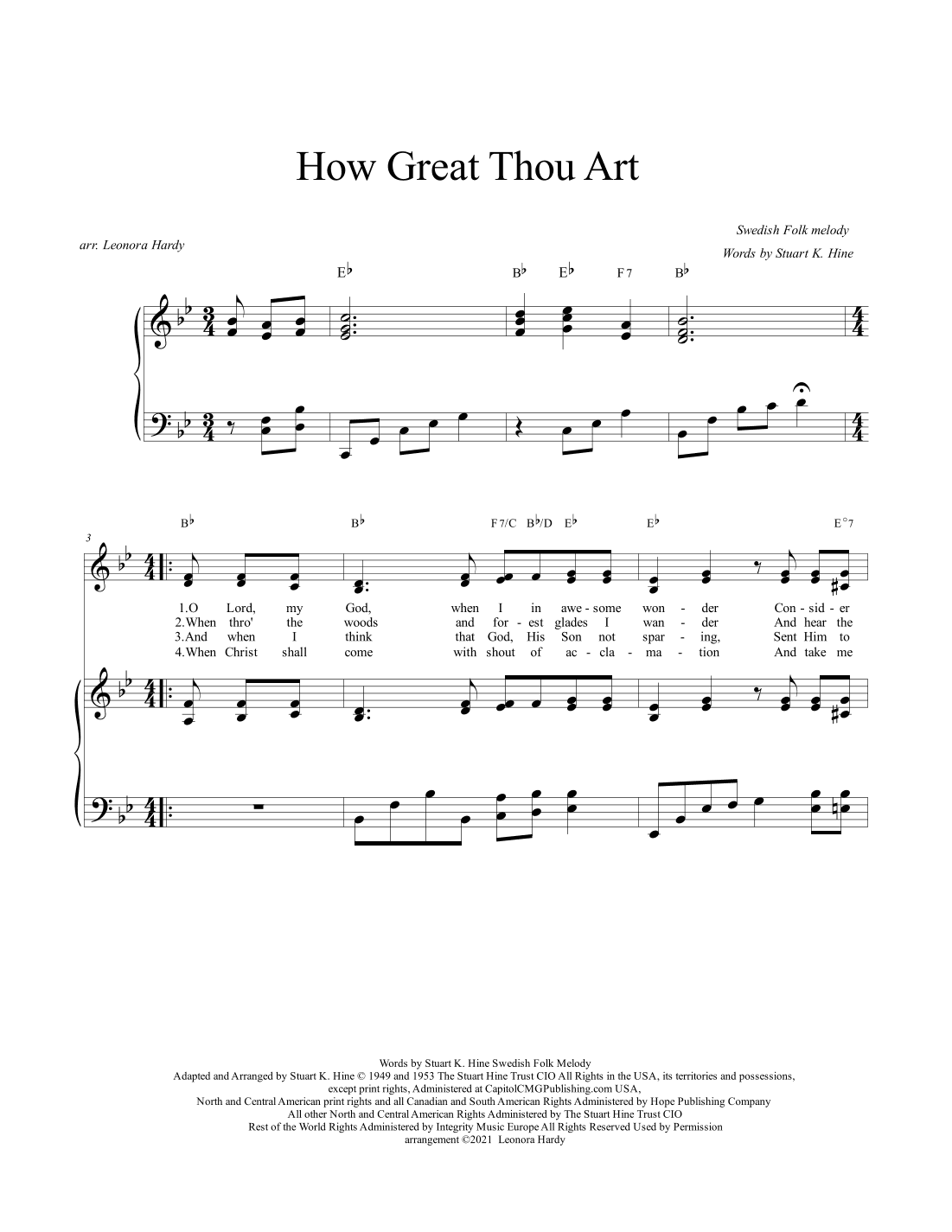 How Great Thou Art (arr. Leonora Hardy)