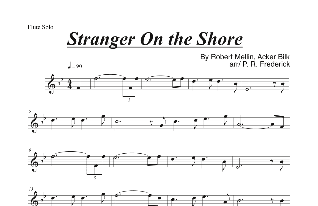 Stranger On The Shore (arr. P. R. Frederick)