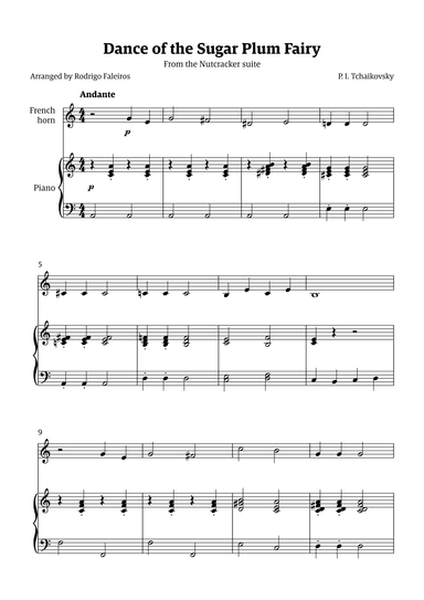 Sugar Plum Fairy theme (arr. Rodrigo Faleiros)