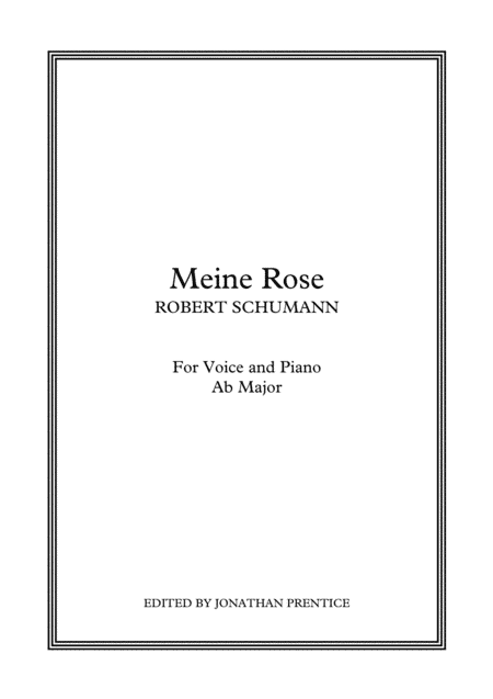 Meine Rose (Ab Major) (arr. Jonathan Prentice)
