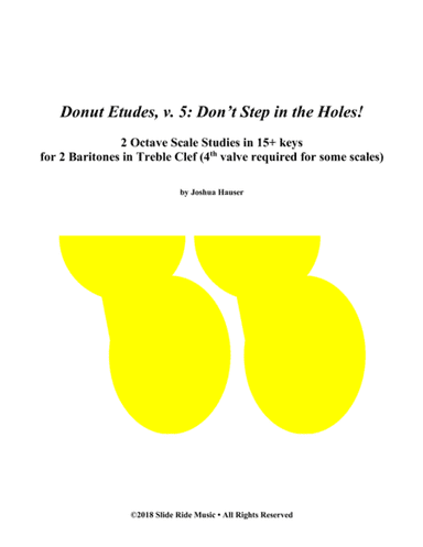 Donut Etudes v5 - Scale Duets for 2 Euphoniums or Baritones in Treble Clef