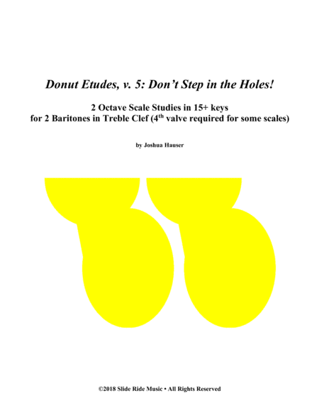 Donut Etudes v5 - Scale Duets for 2 Euphoniums or Baritones in Treble Clef