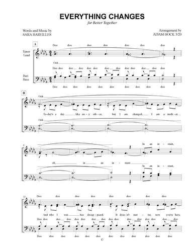 Everything Changes (arr. Adam Bock)