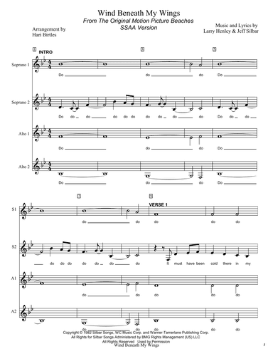 The Wind Beneath My Wings (arr. Hari Birtles)