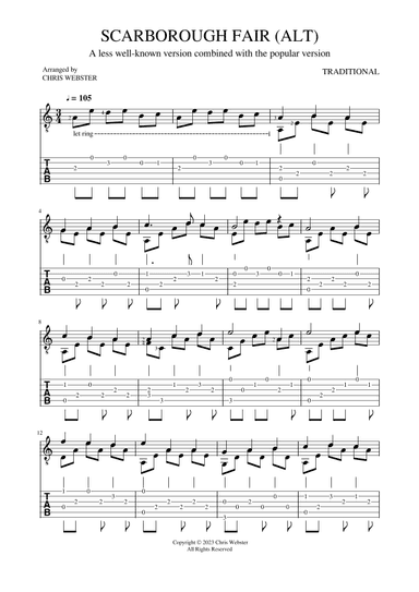 Scarborough Fair (Alt) (arr. Chris Webster)