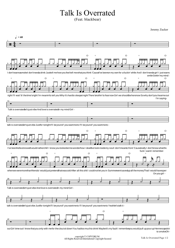 Talk Is Overrated (arr. COPYDRUM)