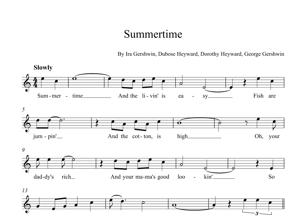Summertime (arr. Alex Nunes Rodrigues)