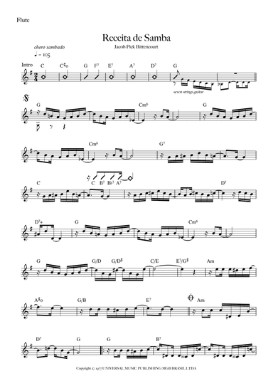 Receita De Samba (arr. Fabio Carrilho)