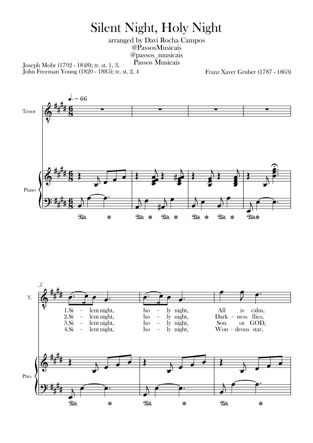 Silent Night, Holy Night (arr. Davi Rocha Campos)