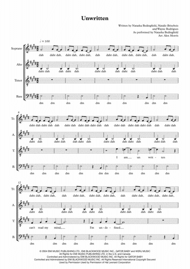 Unwritten (arr. Alex Morris)