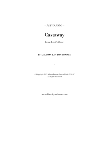 Castaway - Evocative Piano Solo - by Allison Leyton-Brown