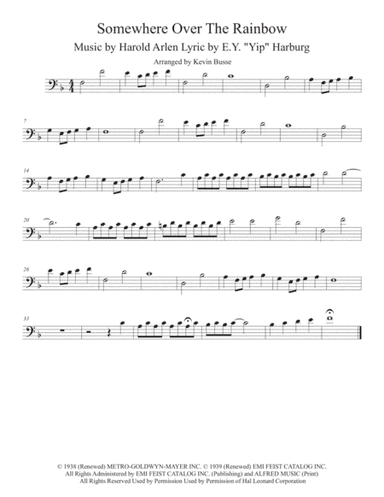 Over The Rainbow (from The Wizard Of Oz) (arr. Kevin Busse)